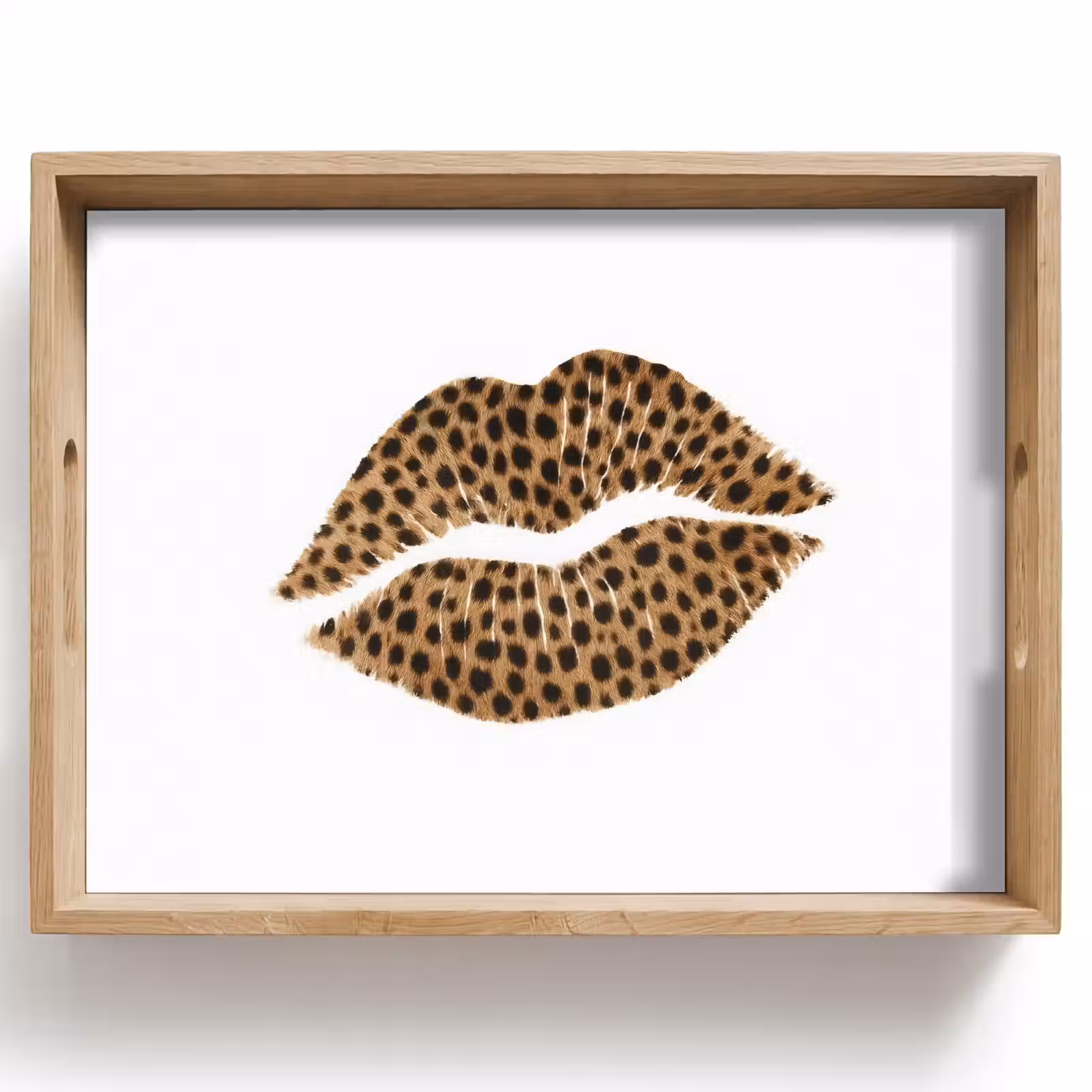 Tray - Lip - Panther print - Minimalist - White — 1
