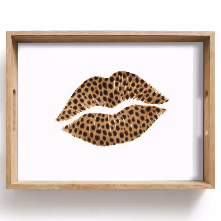 Tray - Lip - Panther print - Minimalist - White — 1