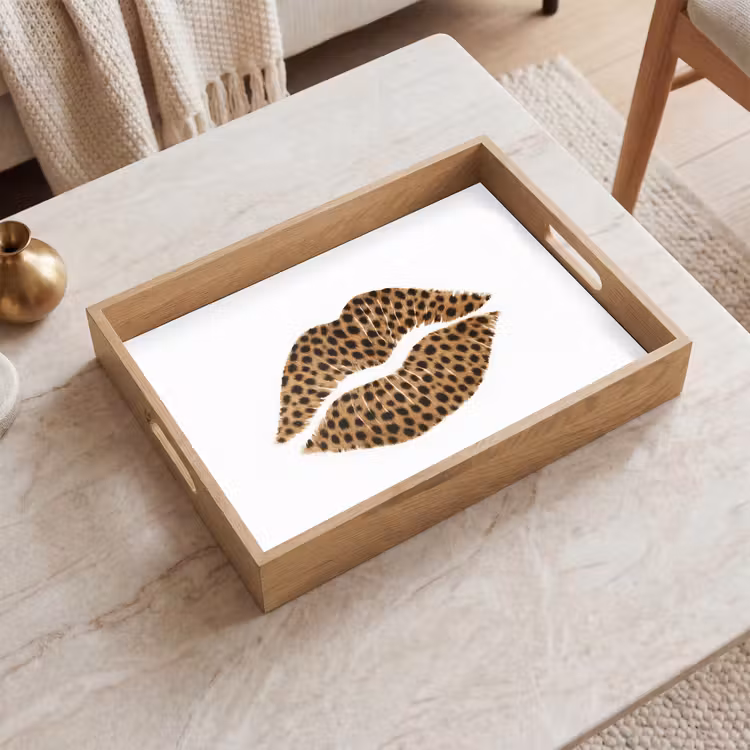 Tray - Lip - Panther print - Minimalist - White — 2