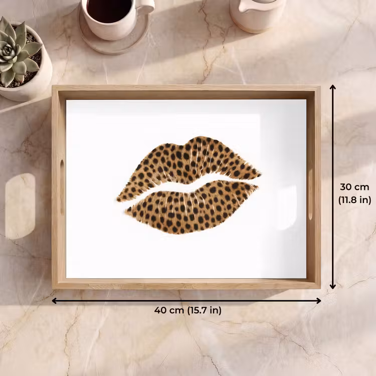 Tray - Lip - Panther print - Minimalist - White — 7