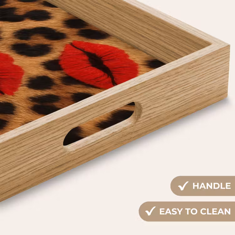 Tray - Lips - Three - Red - Panther print — 9