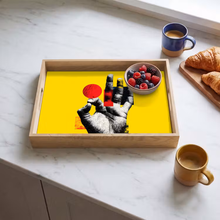 Tray - Hand - Red circle - Yellow — 3