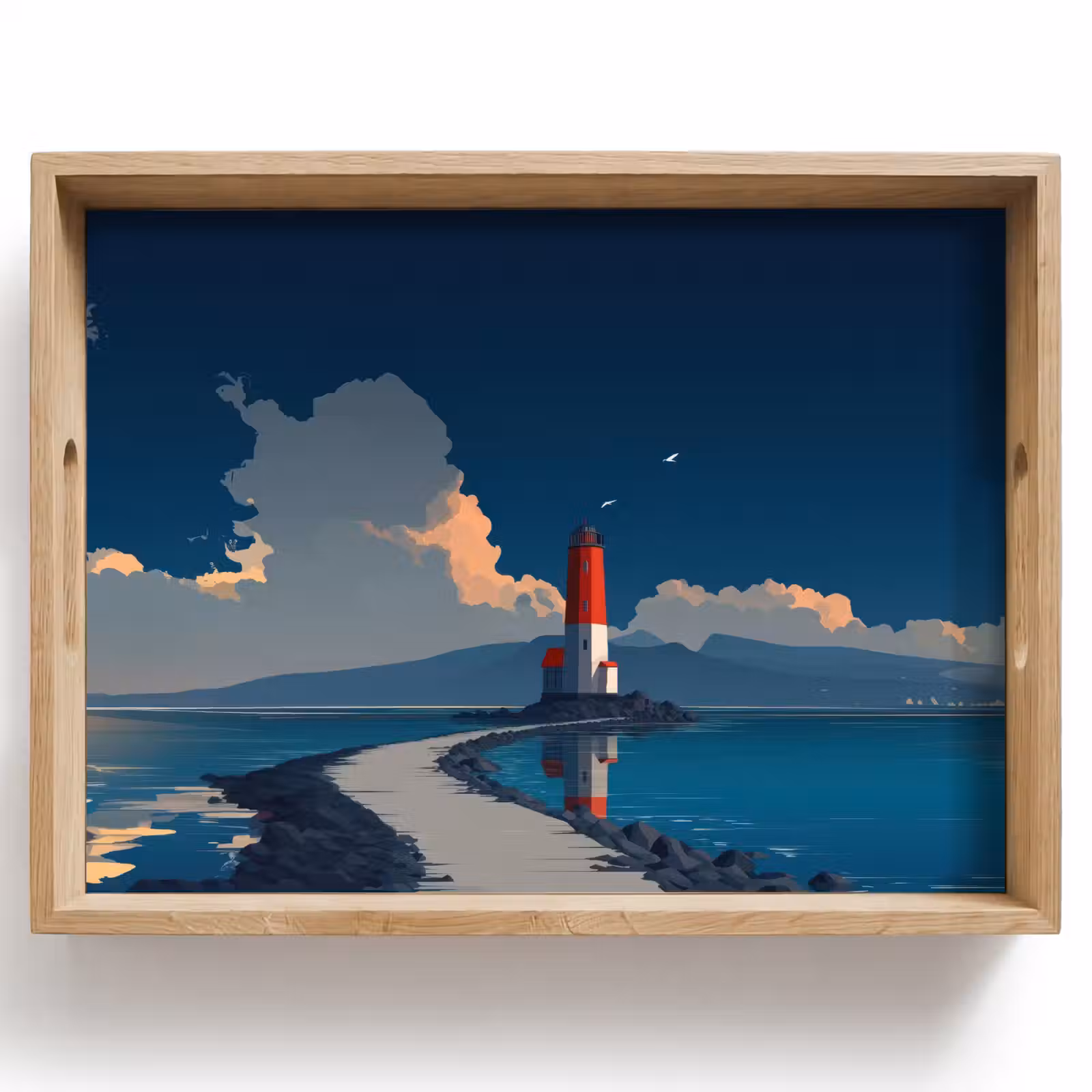 Tray - Lighthouse - Sea - Clouds — 1