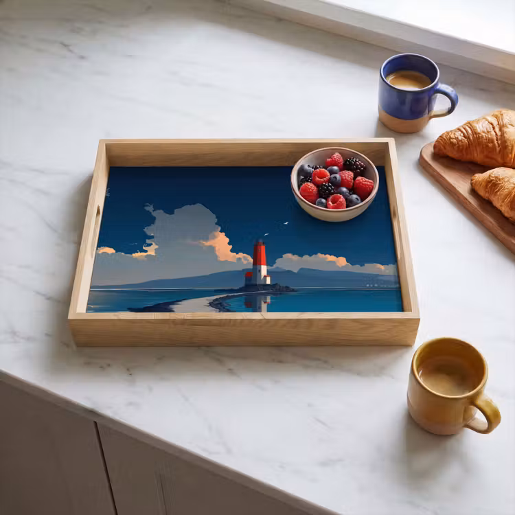 Tray - Lighthouse - Sea - Clouds — 3