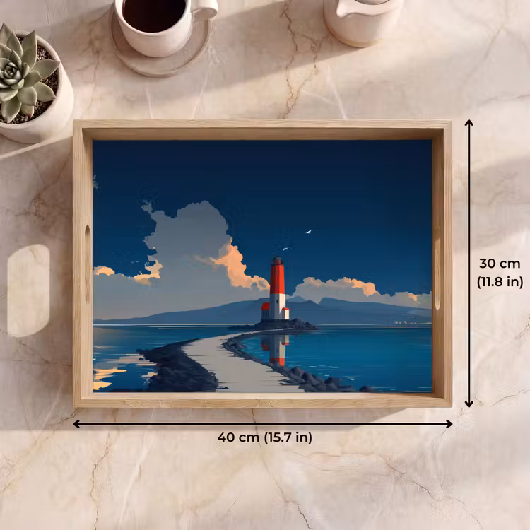 Tray - Lighthouse - Sea - Clouds — 7