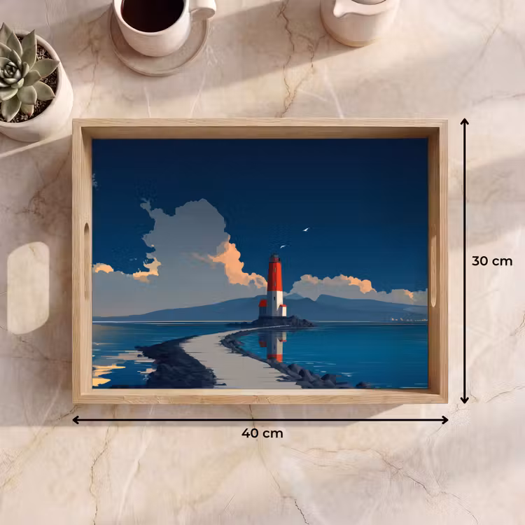 Tray - Lighthouse - Sea - Clouds — 8