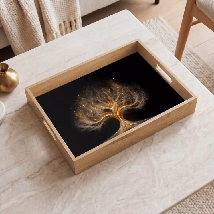 Tray - Lights - Tree - Abstract - Black — 2