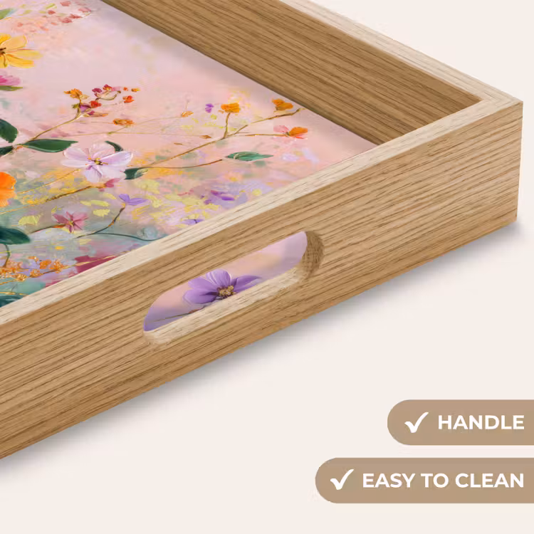 Tray - Painting - Flowers - Abstract - Colorful — 9