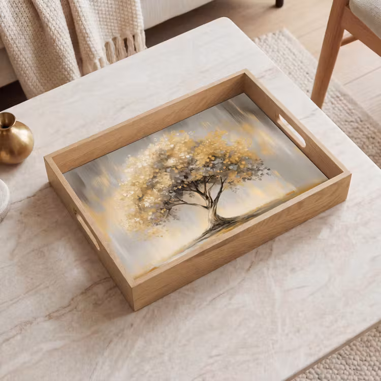 Tray - Painting - Tree - Abstract - Leaves — 2
