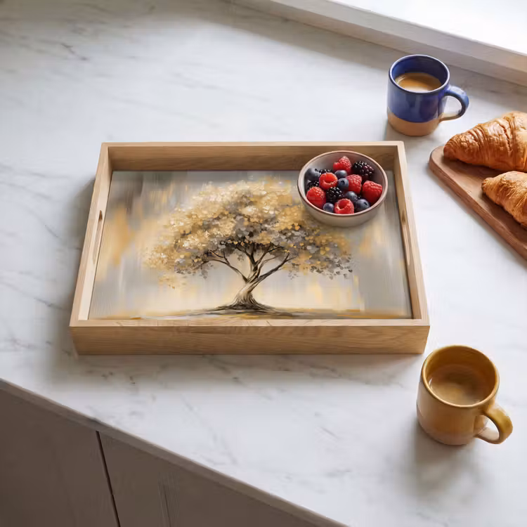 Tray - Painting - Tree - Abstract - Leaves — 3