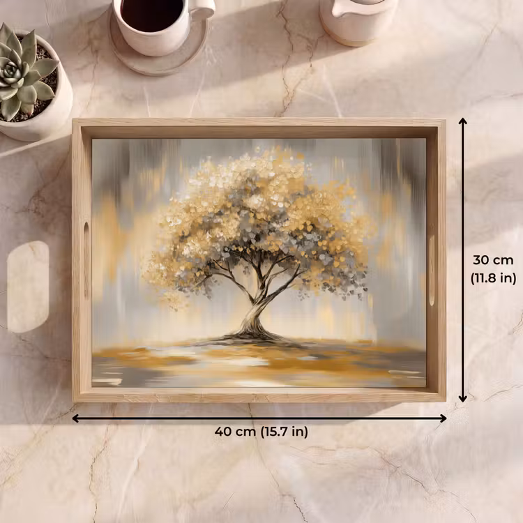 Tray - Painting - Tree - Abstract - Leaves — 7