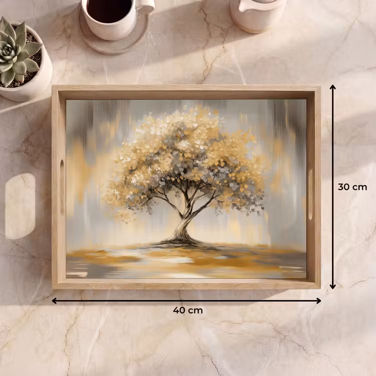 Tray - Painting - Tree - Abstract - Leaves — 8
