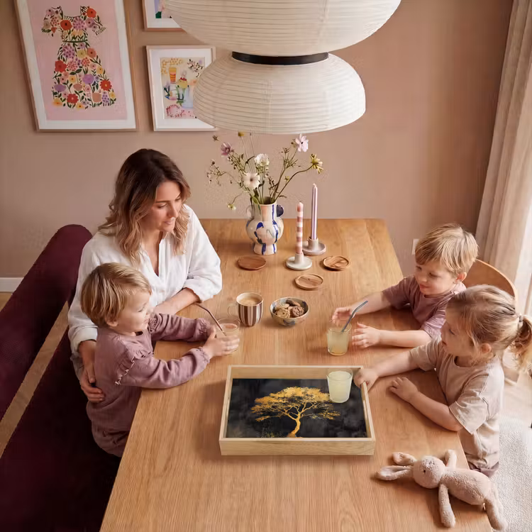 Tray - Tree - Painting - Gold - Abstract — 5