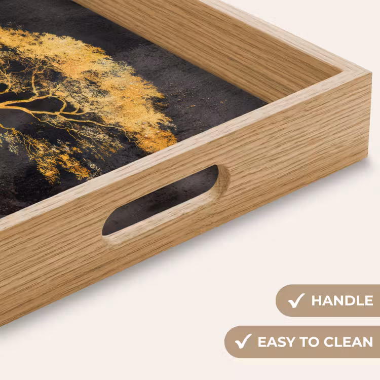 Tray - Tree - Painting - Gold - Abstract — 9