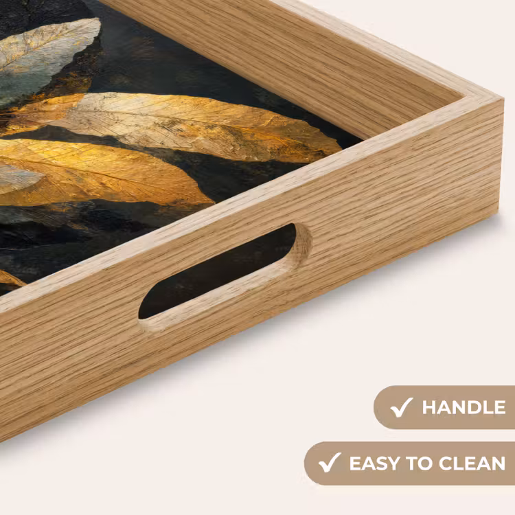 Tray - Golden Leaf Composition - Botanical Luxury — 9