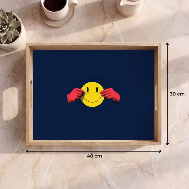 Tray - Smiley - Yellow - Hands - Minimalist — 8