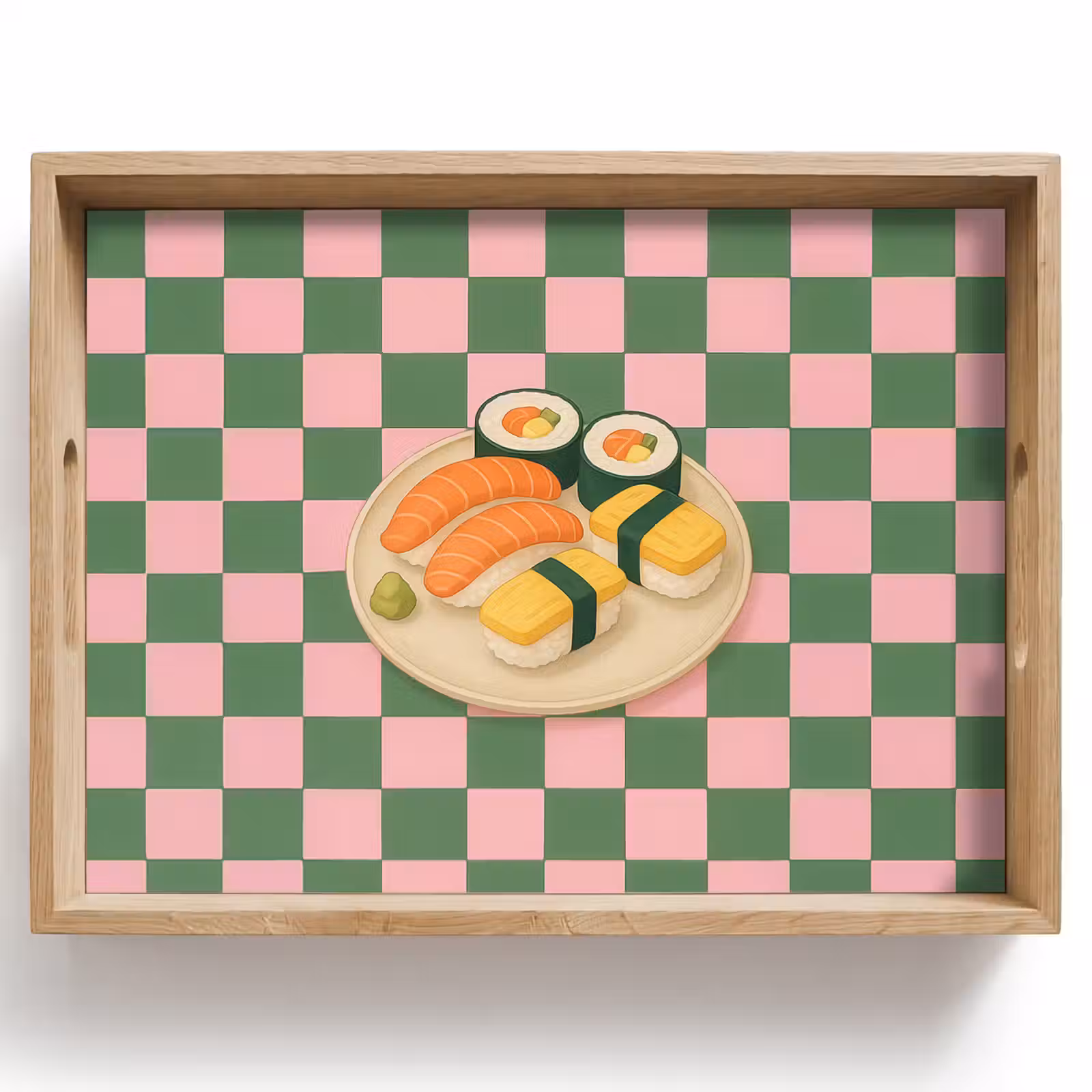 Tray - Sushi - Plate - Blocked - Green — 1