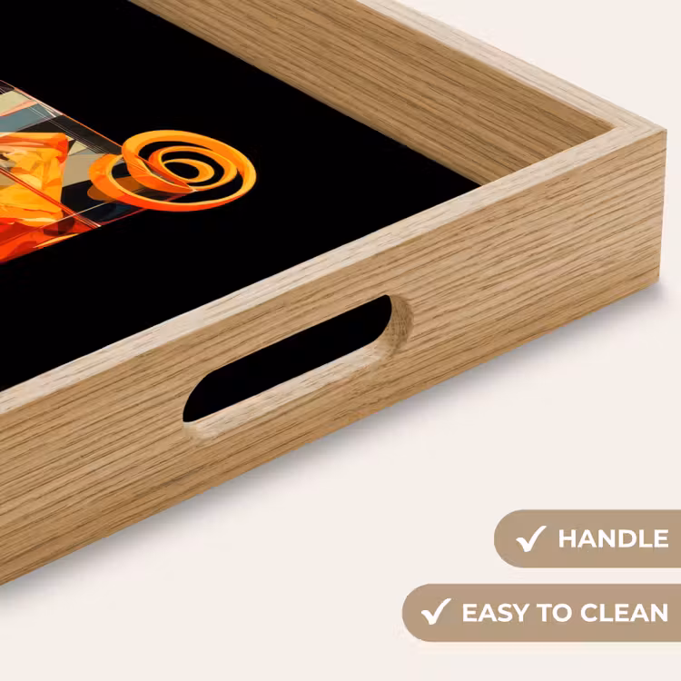 Tray - Glass - Ice cubes - Drinking - Brown — 9