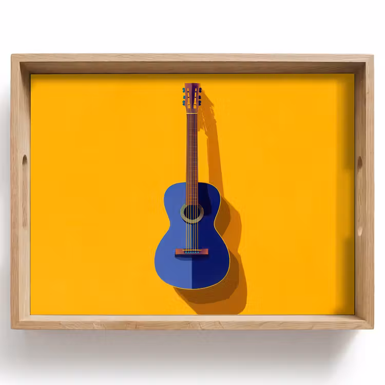 Tray - Guitar - Acoustic - Minimalist - Yellow — 1