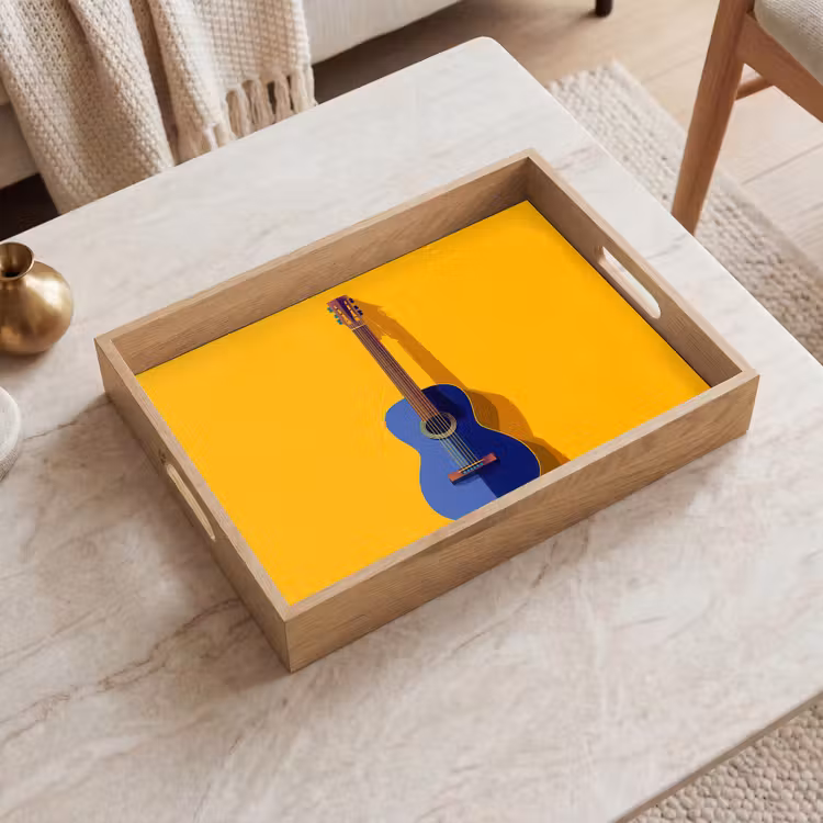 Tray - Guitar - Acoustic - Minimalist - Yellow — 2
