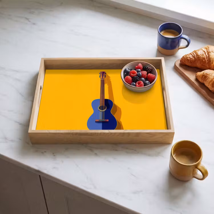 Tray - Guitar - Acoustic - Minimalist - Yellow — 3