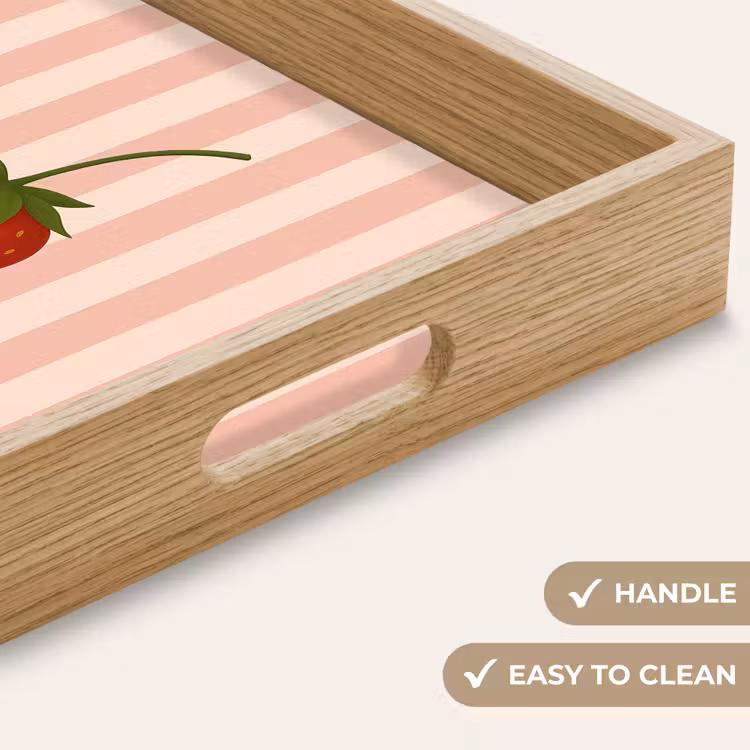Tray - Strawberry - Stripes - Minimalist - Red — 9