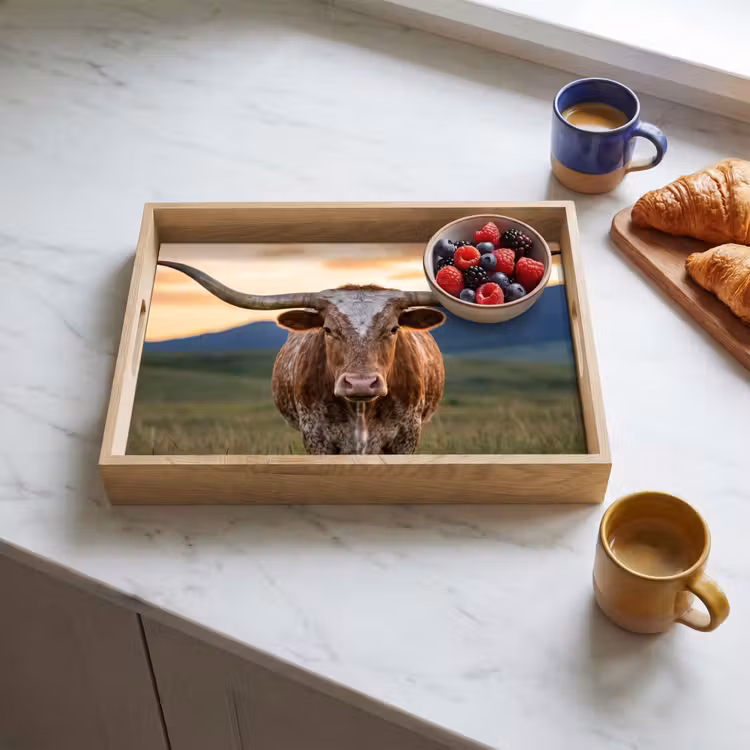Tray - Longhorn - Landscape - Sunset — 3