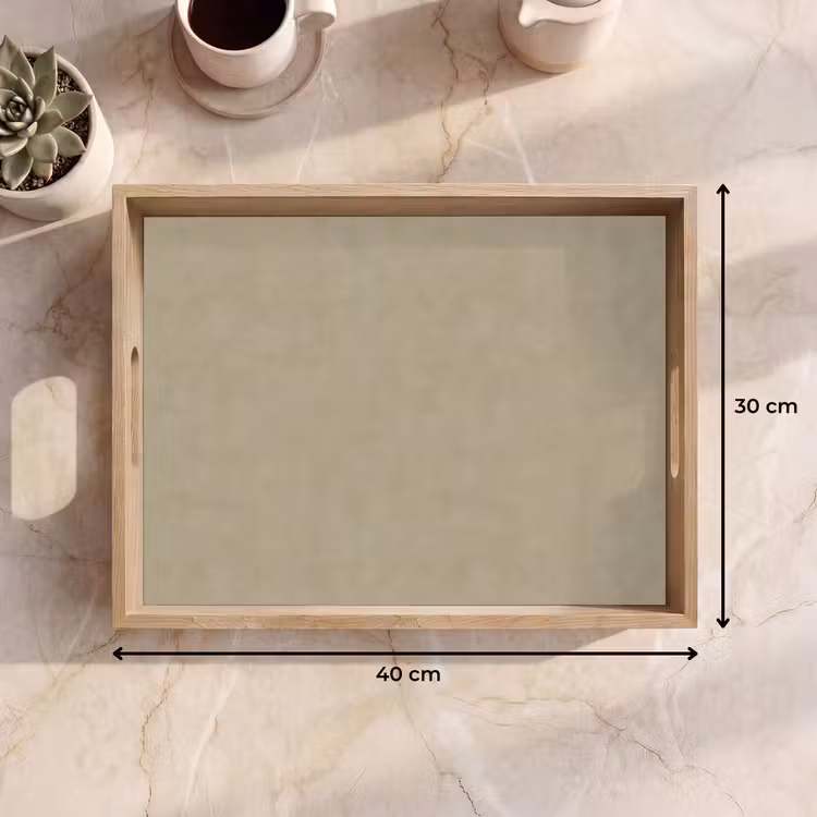 Tray - Taupe color - Clouded texture - Natural — 8