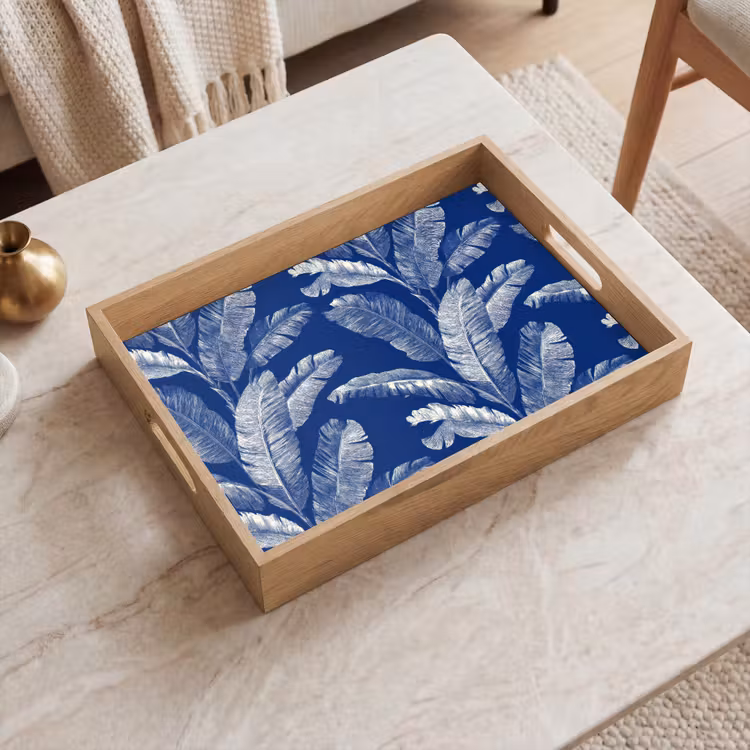Tray - Leaf - Palm - Blue — 2