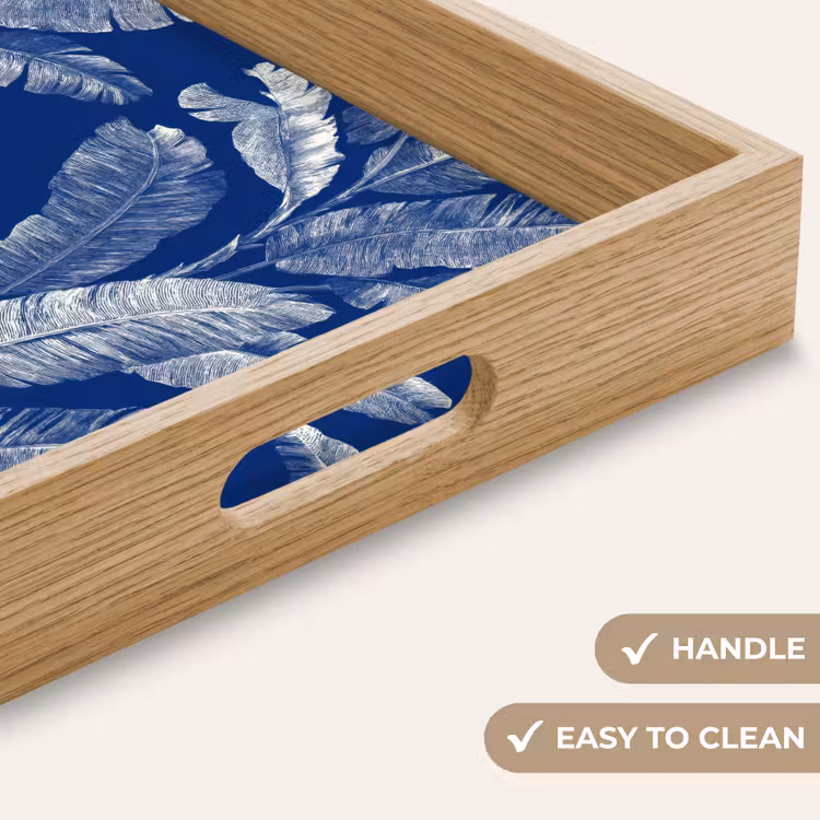 Tray - Leaf - Palm - Blue — 9