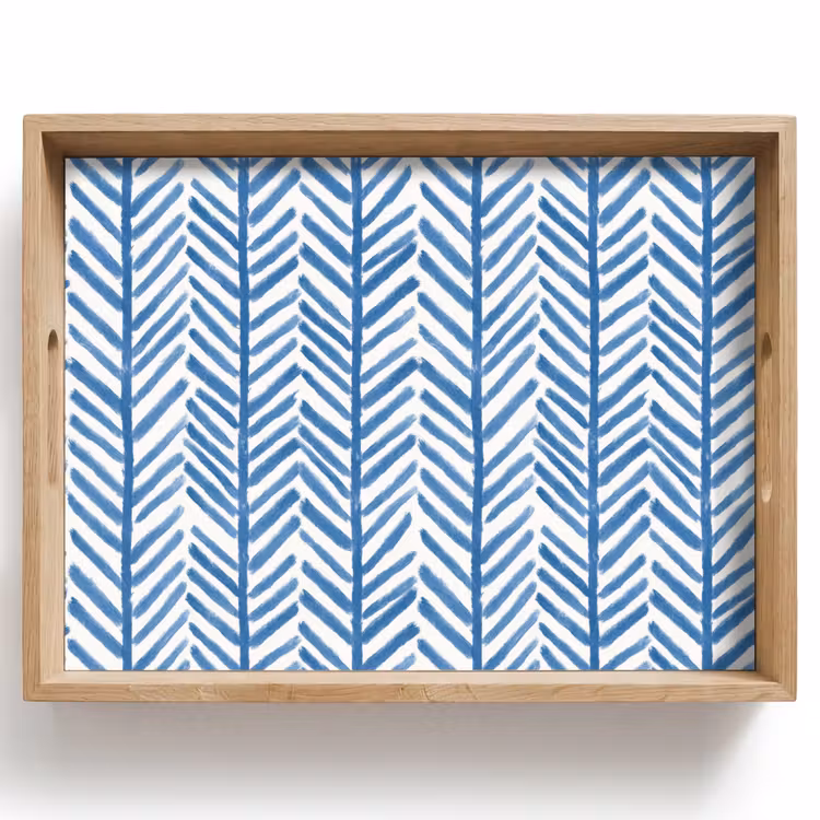 Tray - Pattern - Stripe - Blue — 1