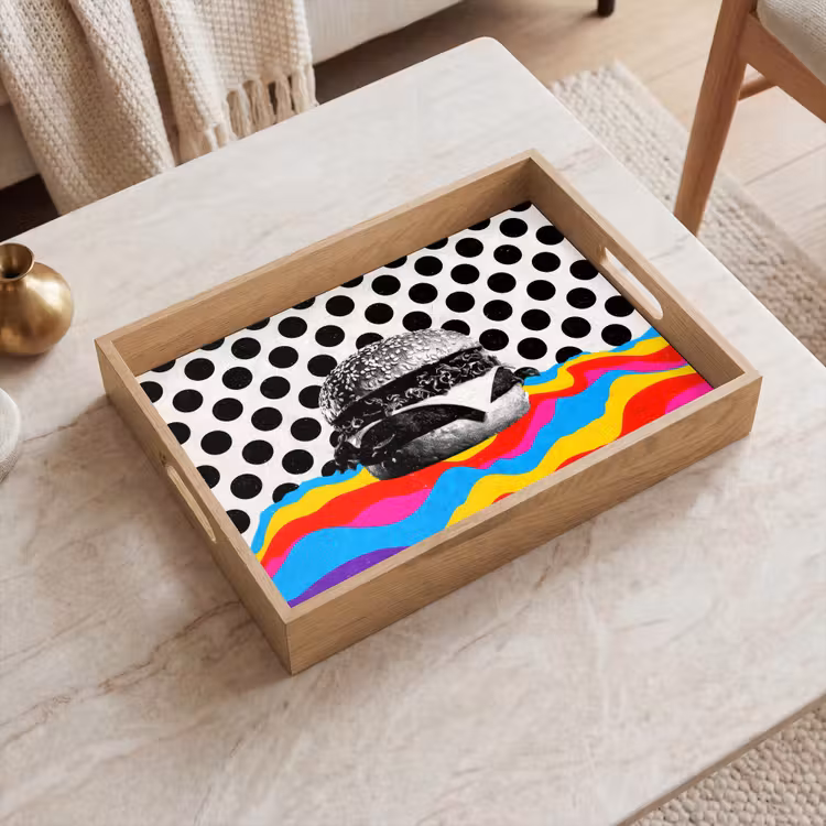 Tray - Hamburger - Dots - Waves - Colors — 2