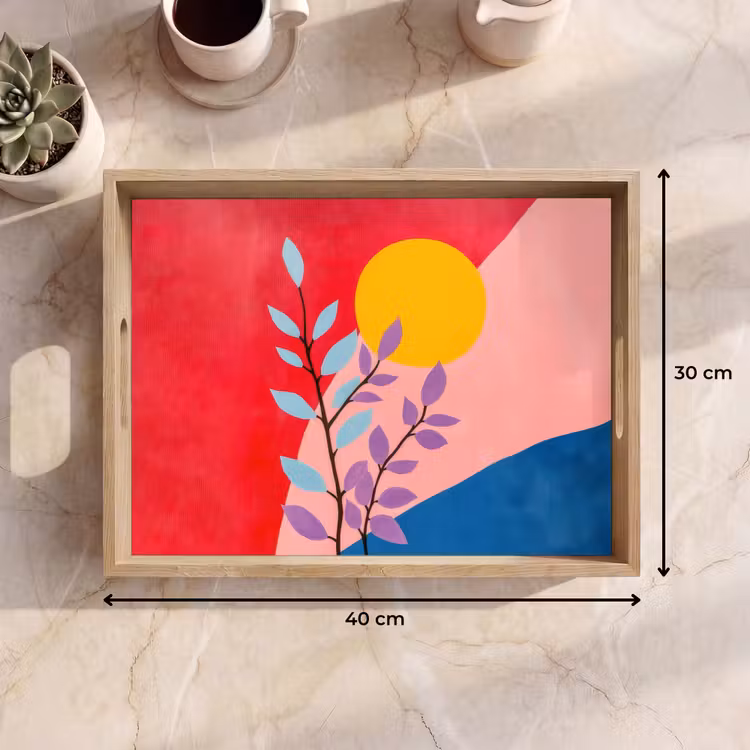 Tray - Leaves - Sun - Abstract forms — 8