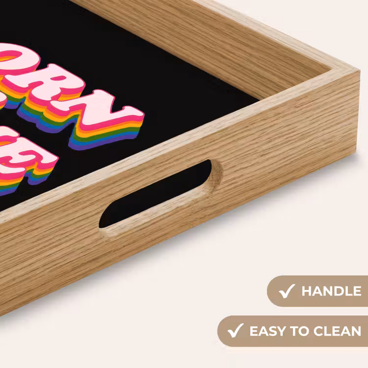 Tray - Quote - Rainbow - Pink - Black — 9