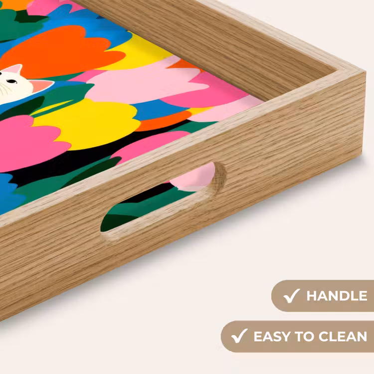 Tray - Tulips - Cat - Colorful — 9