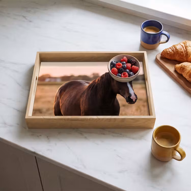 Tray - Horse - Sunset - Brown — 3
