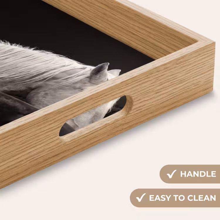 Tray - Horses - Black - White - Herd — 9