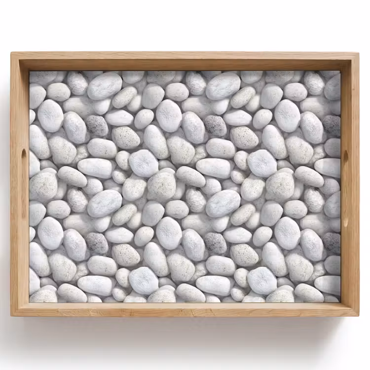 Tray - Rhinestones - Gray - Oval — 1