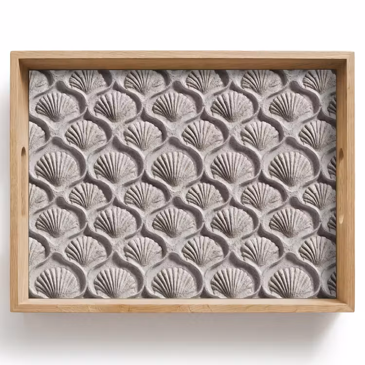 Tray - Sand - Shell Shape - Gray — 1
