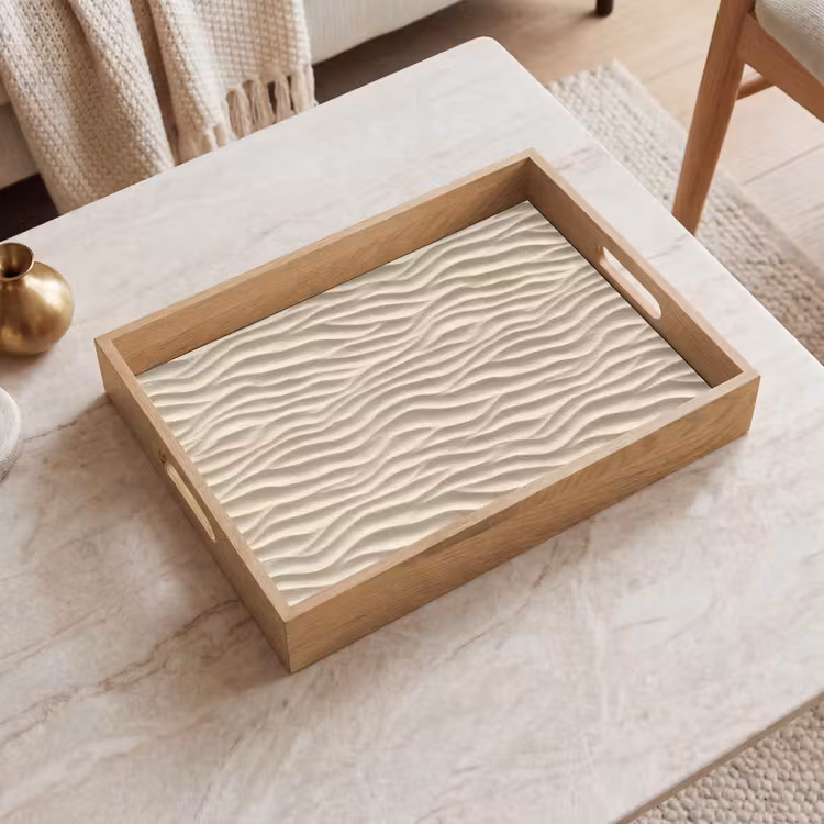 Tray - Sand - Waves - Beige — 2