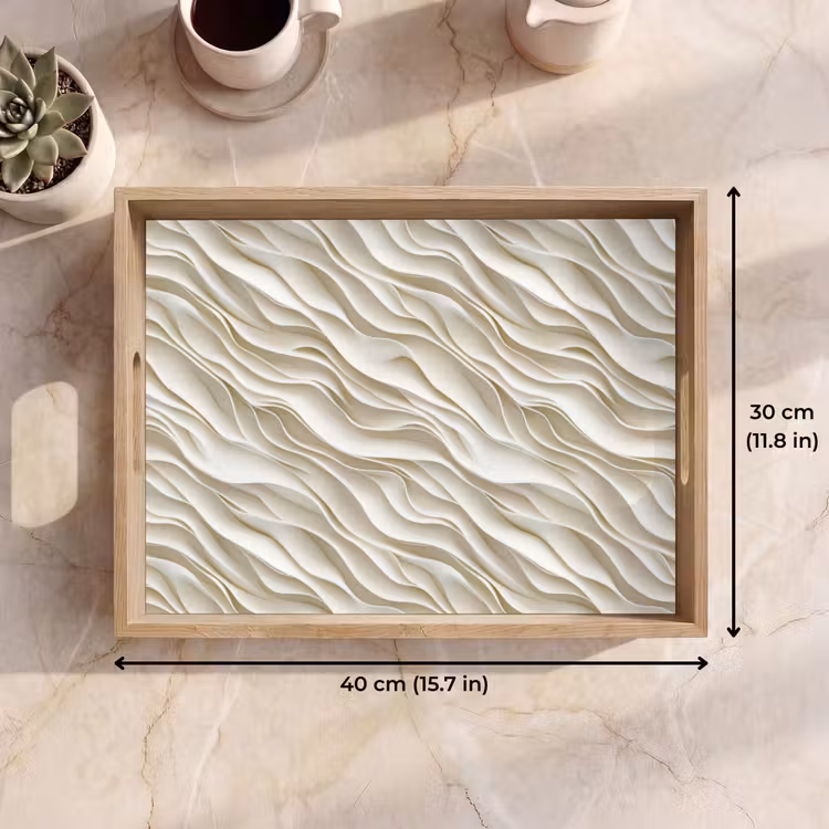 Tray - Waves - White - Minimalist — 7