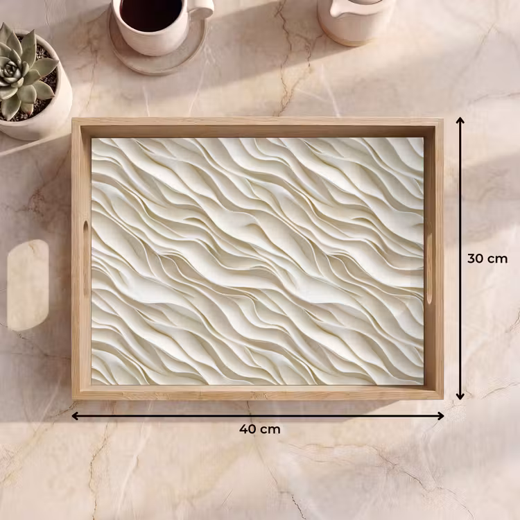 Tray - Waves - White - Minimalist — 8