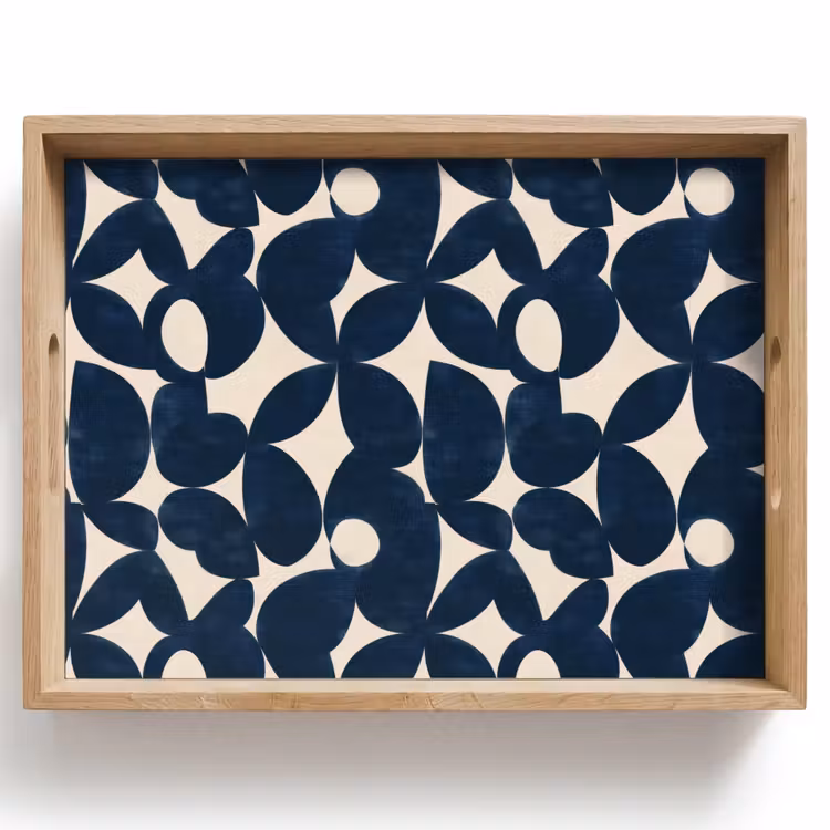 Tray - Modern - Geometric - Blue — 1