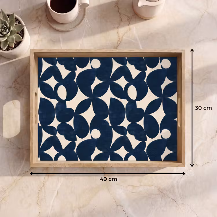 Tray - Modern - Geometric - Blue — 8