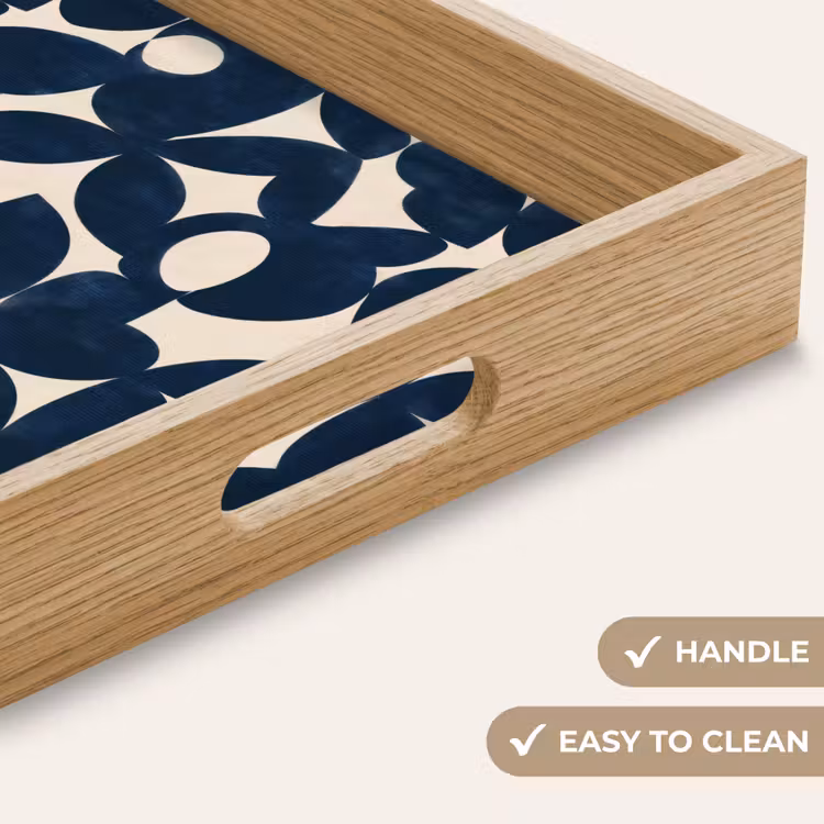 Tray - Modern - Geometric - Blue — 9