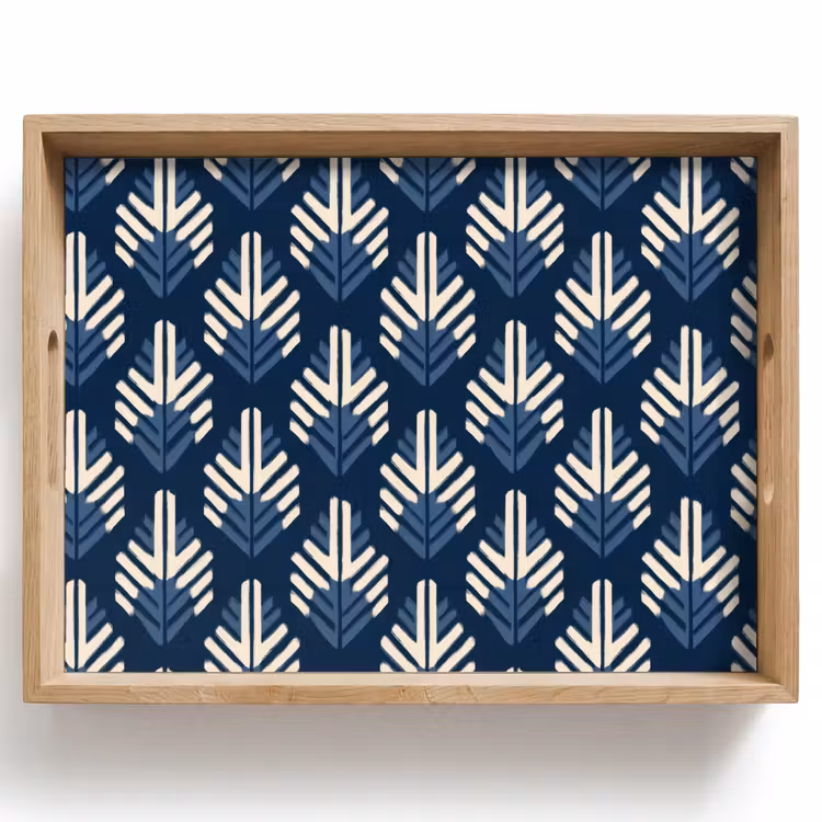 Tray - Modern - Pattern - Blue — 1