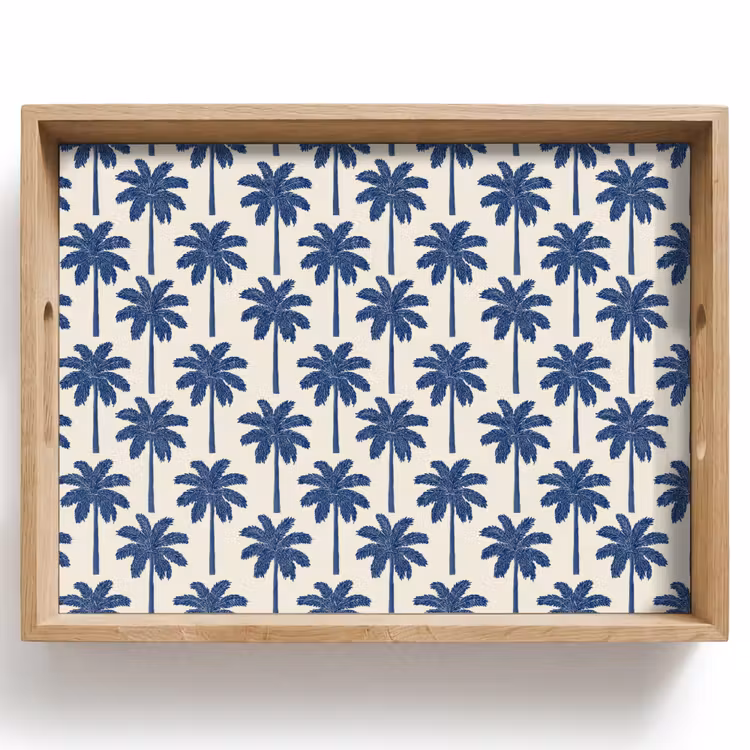 Tray - Symmetrical - Palm - Blue — 1