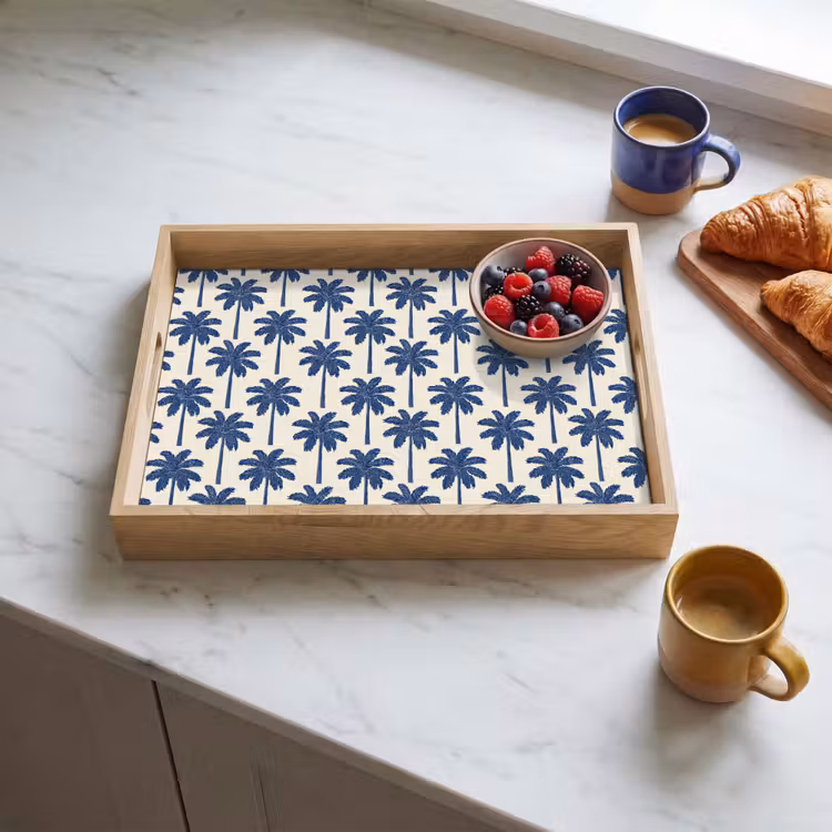 Tray - Symmetrical - Palm - Blue — 3