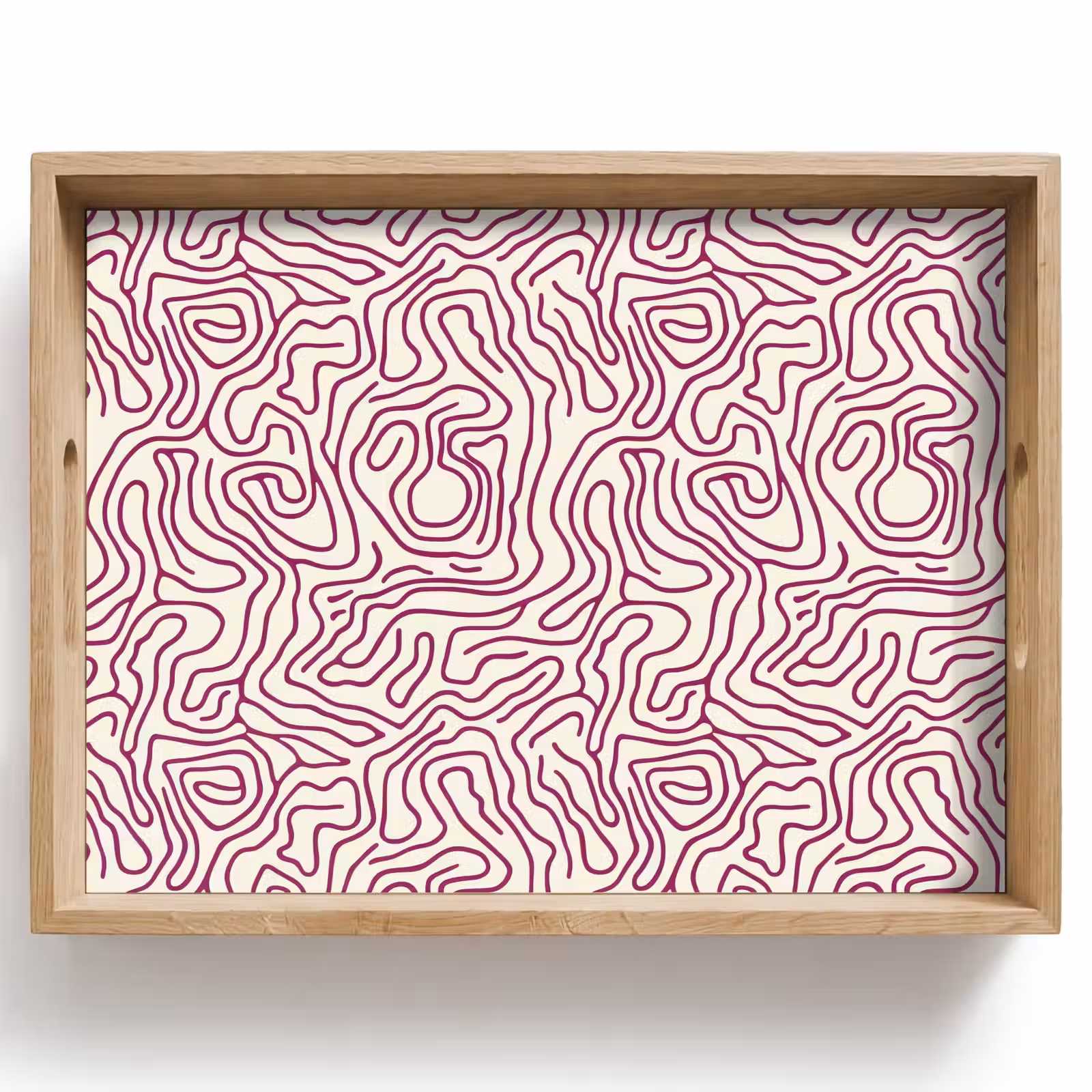 Tray - Winding line - Magenta - Cream — 1