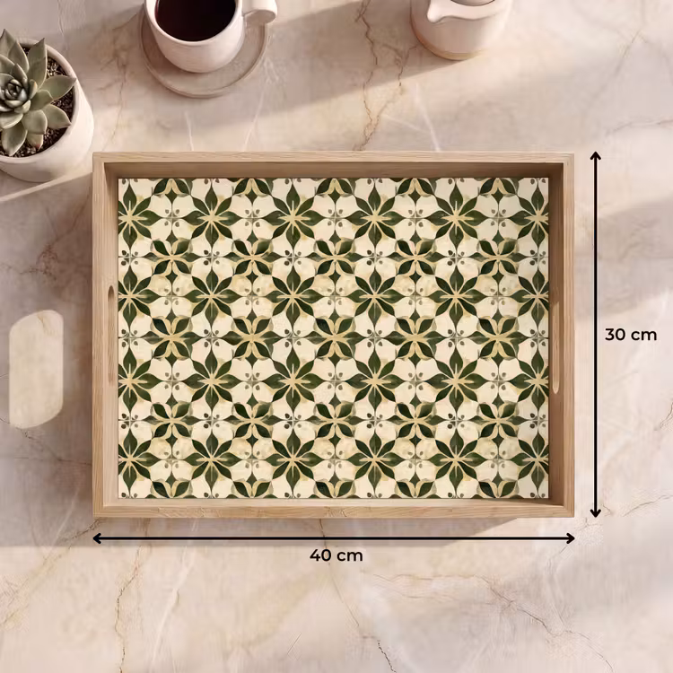 Tray - Tile - Pattern - Green — 8